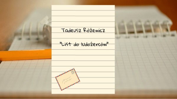 "List do ludożerców" | Genially