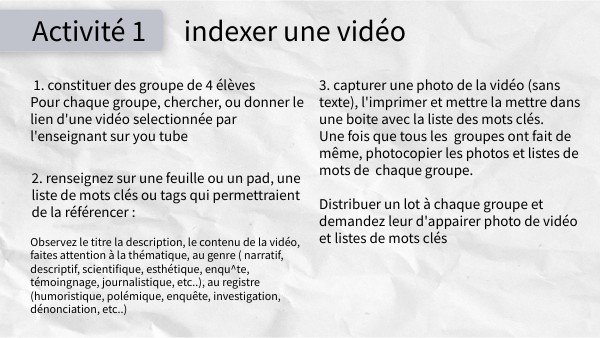 indexer une vidéo