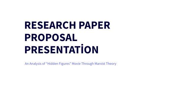 Research Paper Proposal Presentation | Genially