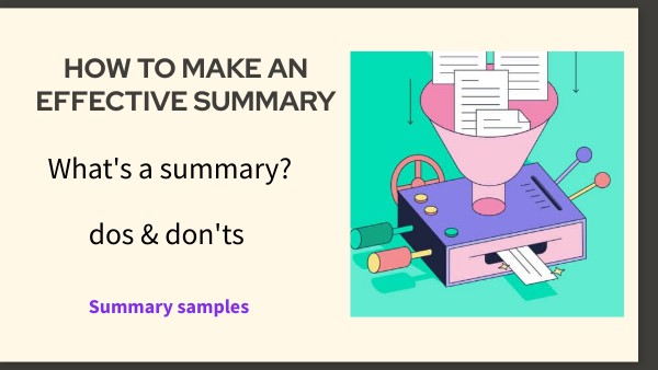 Copia - B2 Writing an effective summary | Genially