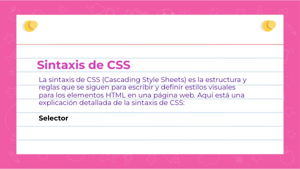 Sintaxis de CSS | Genially