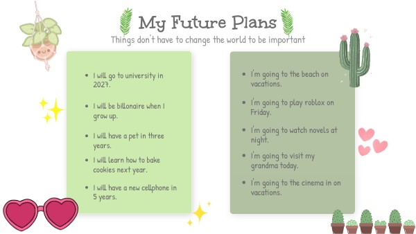 My Future Plans