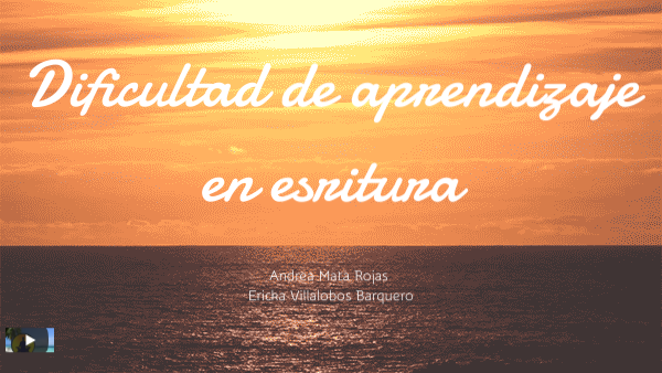 Presentación "Dificultad de aprendizaje en escritura" | Genially