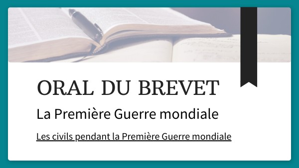 ORAL DU BREVET | Genially