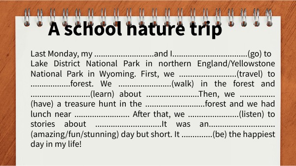 A school nature trip | Genially