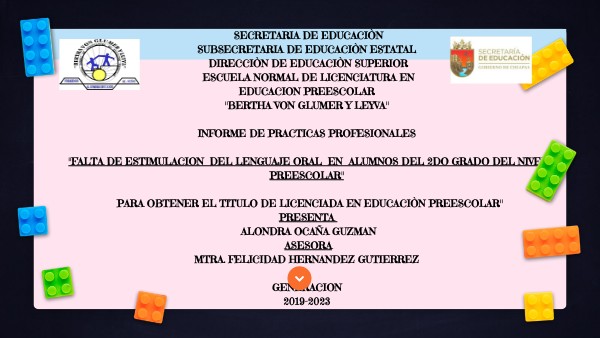 Informe De Practicas Profesionales Licenciatura En Educacion Preescolar
