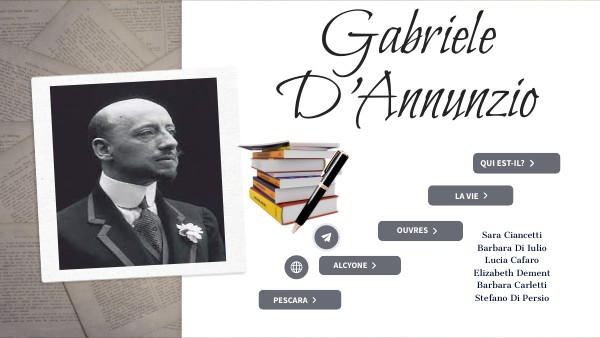 Plaque littéraire Gabriele D'Annunzio - Parc littéraire Francesco