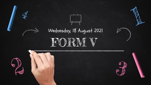 Form v 18 August