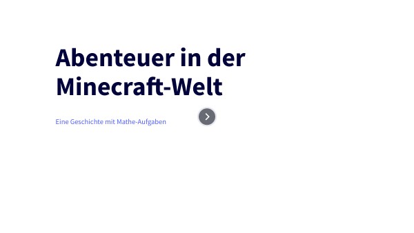 Abenteuer in der Minecraft-Welt | Genially