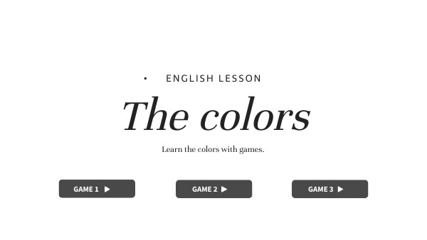 Les couleurs en anglais