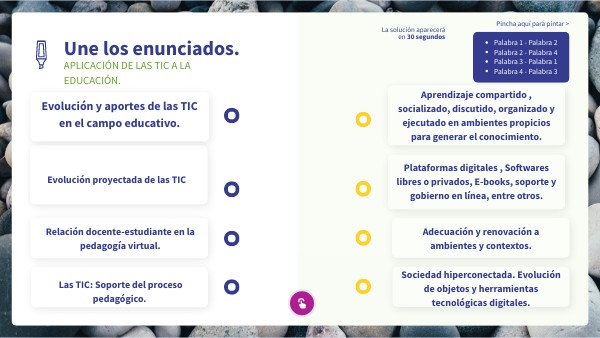 UNE PALABRAS TIC Y EDUCACIÓN. | Genially