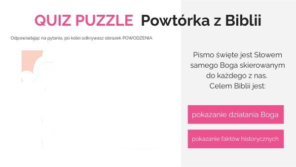 Quiz - powtórka z Biblii | Genially