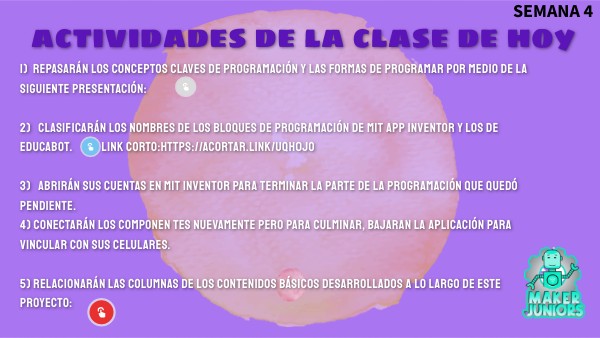 AGENDA SEMANA 4 flowerapp | Genially