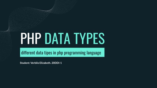PHP data types