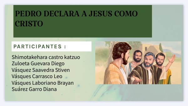Pedro declara a Jesús como cristo