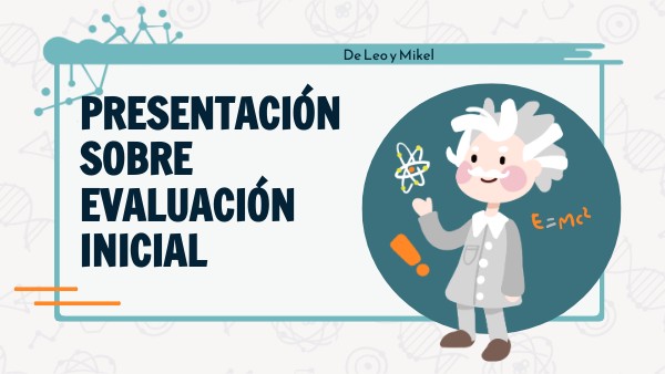 Presentación sobre evaluación inicial en genially