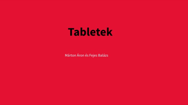 Tabletek