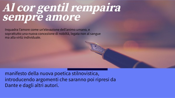 AL COR GENTIL REMPAIRA SEMPRE AMORE | Genially