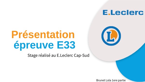 Dossier E33 Education à La Santé Exemple Page De Garde epreuve E33 partie 1 | Genially
