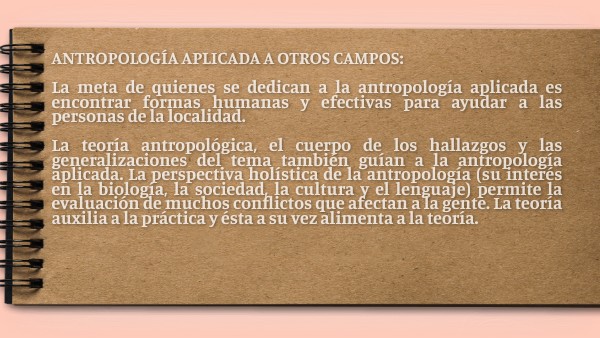 ANTROPOLOGÍA APLIACA A OTROS CAMPOS | Genially