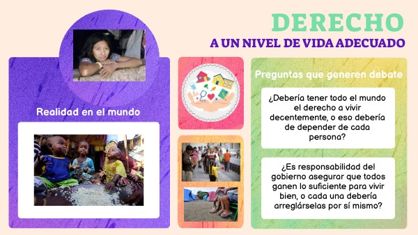 DERECHO A UN NIVEL DE VIDA ADECUADO