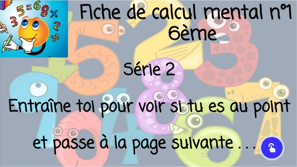 Calcul 6eme Pour Page De Garde