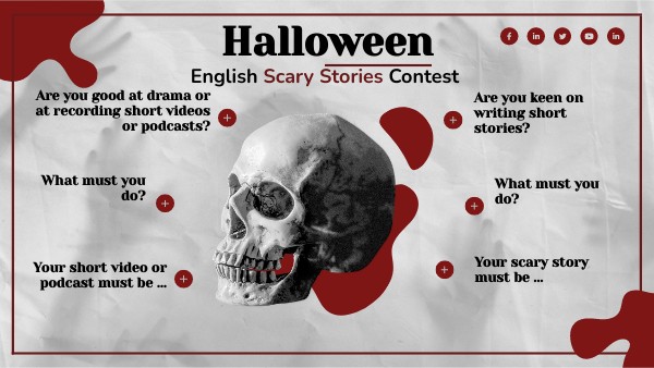Halloween Scary Stories Contest | Genially