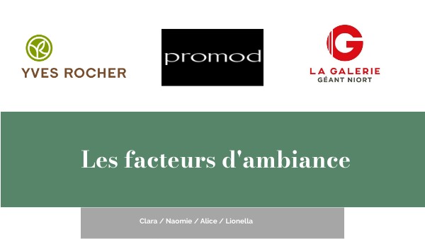 Les facteurs d'ambiance