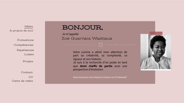 ZWTX CV interactif | Genially