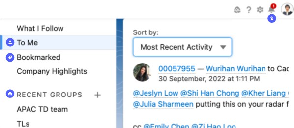 Chatter Home Page