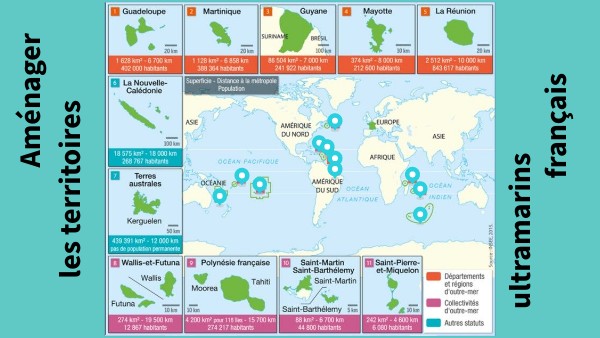 Carte Les Territoires Ultramarins Français 3ème Carte des territoires ultramarins français | Genially