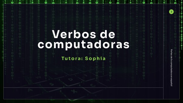 Verbos de computadoras | Genially