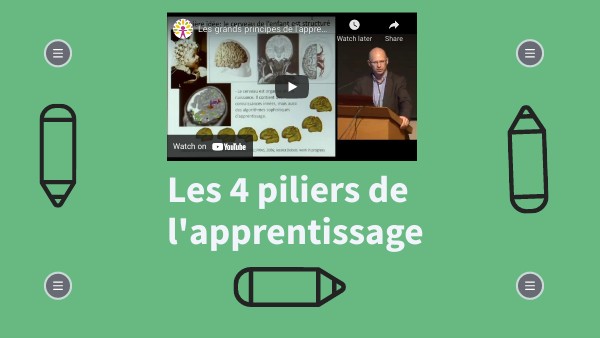 Les 4 piliers de l'apprentissage | Genially