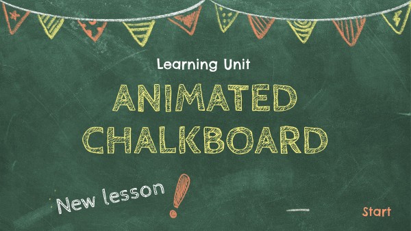 ANIMATED CHALKBOARD LEARNING UNIT | Genially