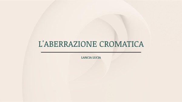 ABERRAZIONE CROMATICA