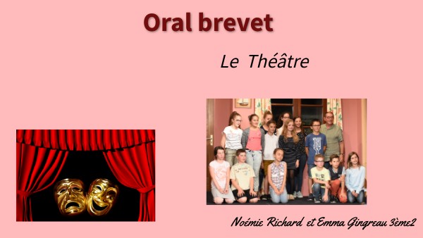 orale brevet théâtre | Genially