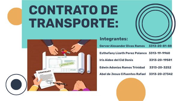 CONTRATO DE TRANSPORTE | Genially