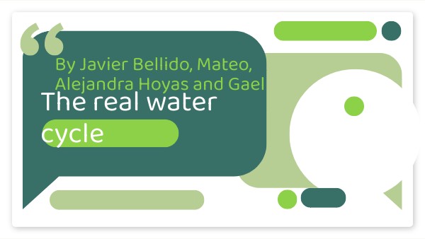 The real water cycle