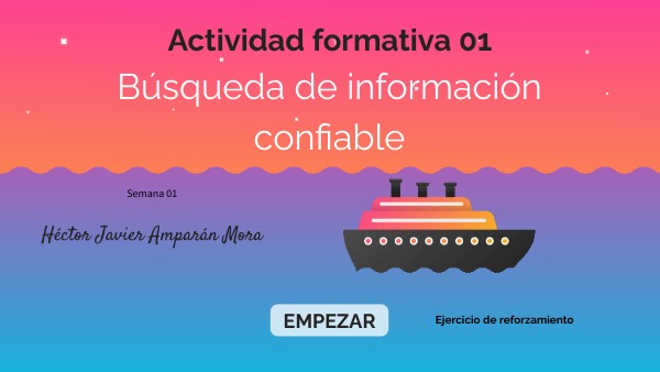 Actividad formativa 1. Búsqueda de información confiable | Genially