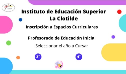 Inscripción al cursado del Prof de Educación Inicial