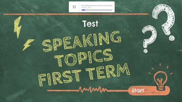 SPEAKING TEST 1º BACH HUM | Genially