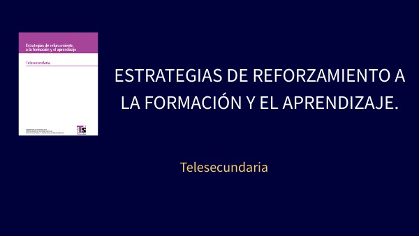 Estrategias de reforzamiento a la Formación y el Aprendizaje