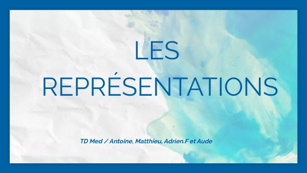 Les représentations