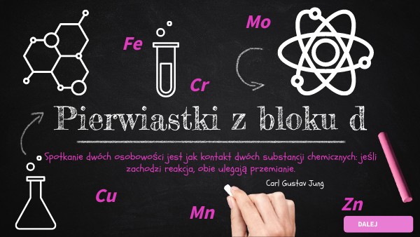 Pierwiastki z bloku d | Genially