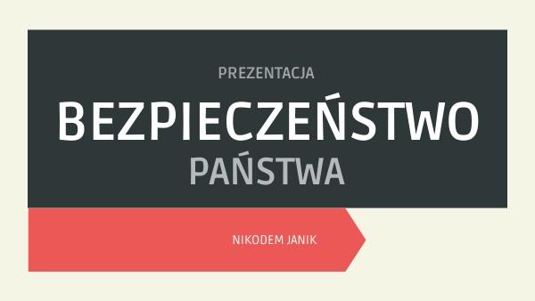 Bezpieczeństwo państwa | Genially