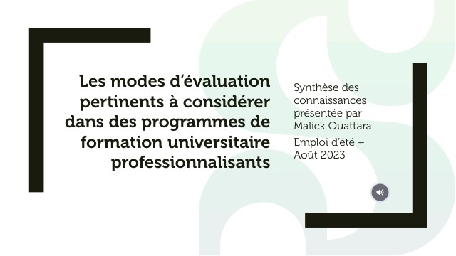 Les modes d'évaluation | Genially