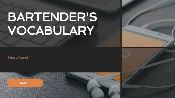 Bartender's Vocabulary | Genially