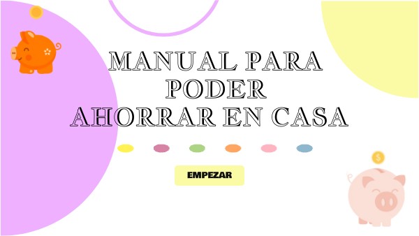 Manual para poder ahorrar en casa