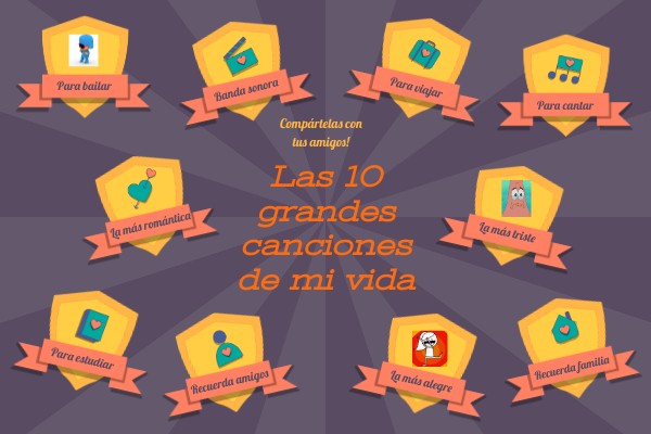 Plantilla - Las 10 grandes canciones de mi vida | Genially