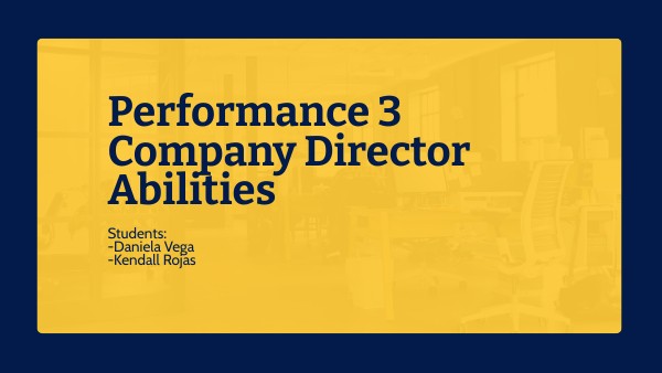 Performance 3 | Genially